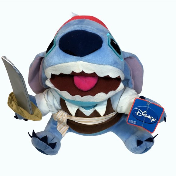 RARE HTF Disney Sega Stitch Blue Plush Pirate 10in - Picture 2 of 11